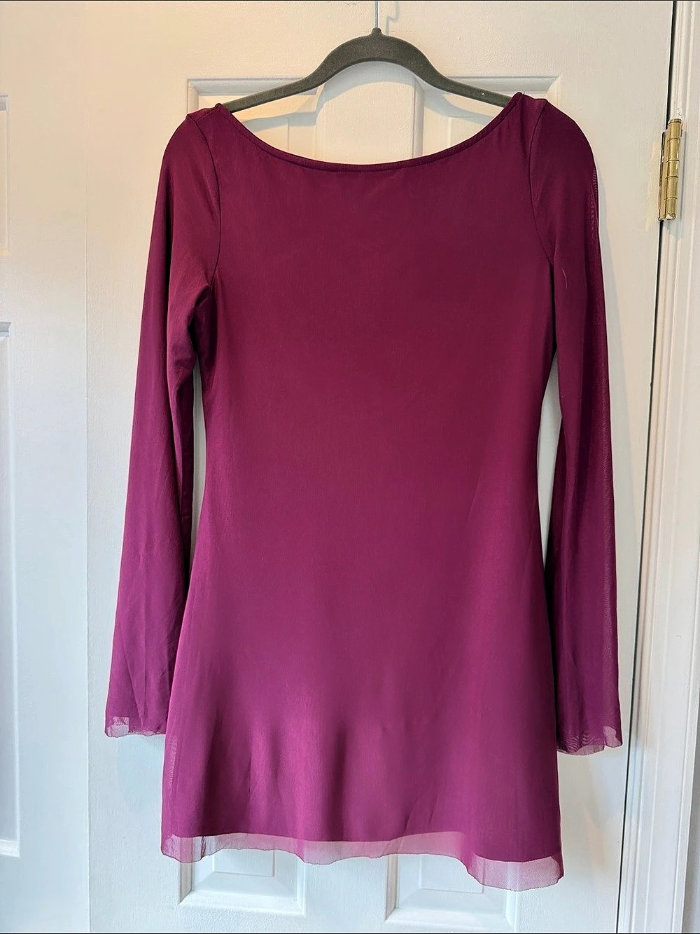 NWT Princess Polly Lukea Long Sleeve Mini Dress Mauve Size 8